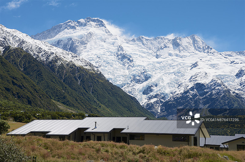 塞夫顿山峰俯瞰库克山青年旅舍图片素材