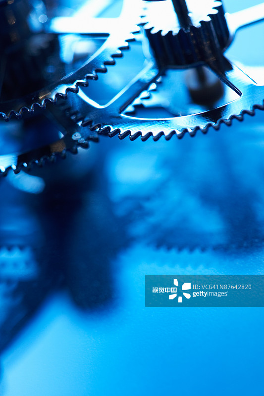 时钟齿轮的特写图片素材