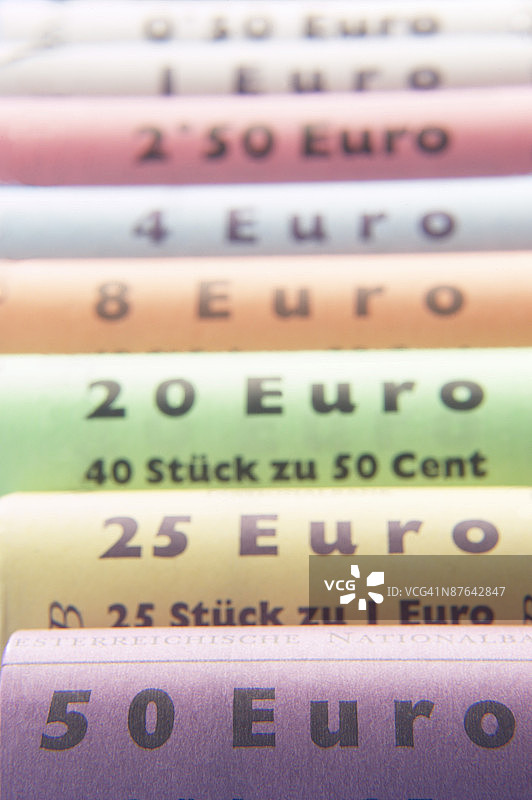 成卷的欧元图片素材