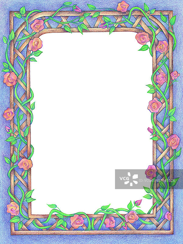 正上方白色背景的彩色相框照片图片素材