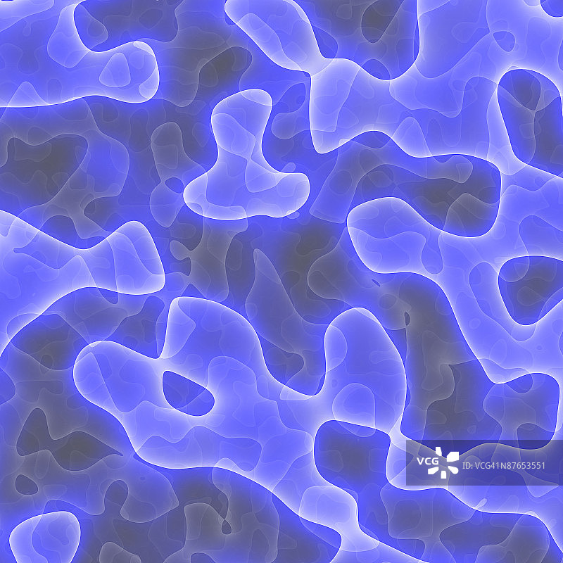 蓝色抽象变形虫图案图片素材