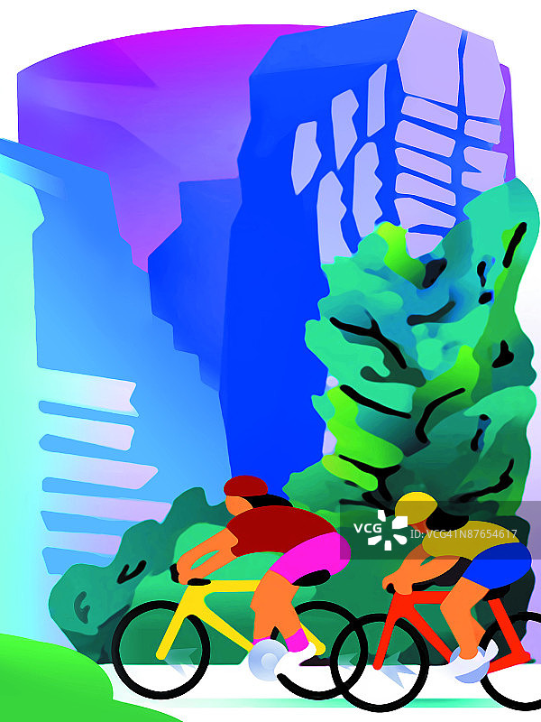 骑自行车的人图片素材