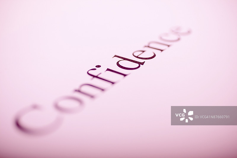 自信文本特写图片素材