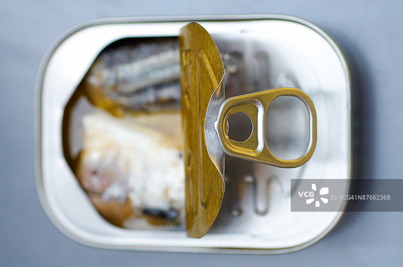 沙丁鱼罐头俯视图图片素材