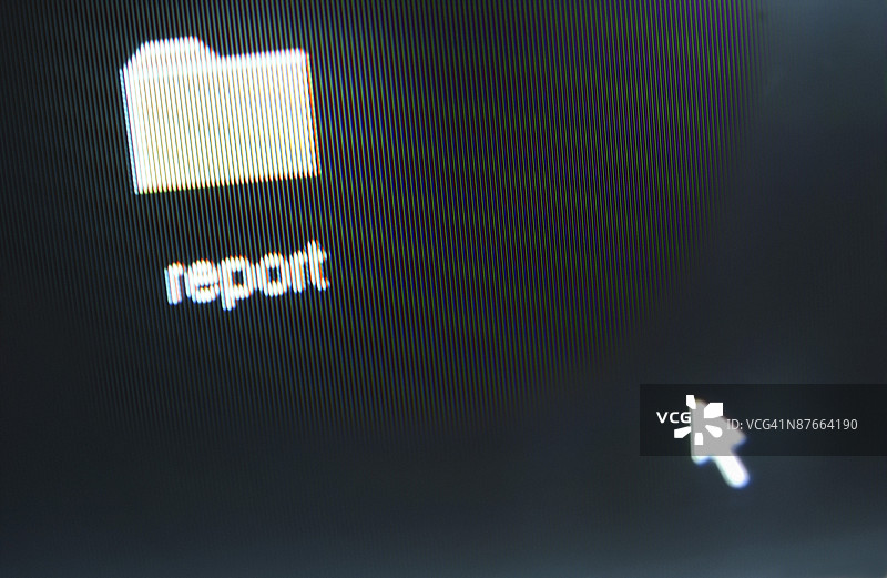 计算机屏幕上的报告文件夹图标图片素材