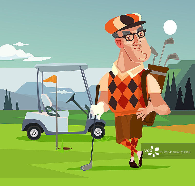 高尔夫球运动员图片素材