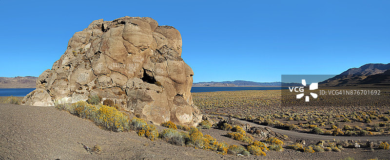 名为“印第安人头”的著名凝灰岩地层图片素材