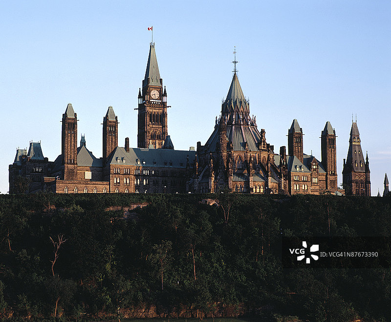 加拿大渥太华国会大厦景色图片素材