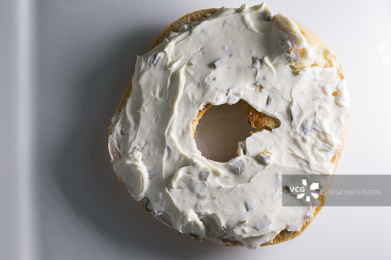 奶油奶酪百吉饼图片素材