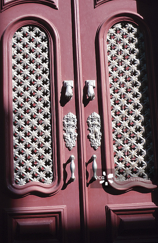 门把手周围的阴影图片素材