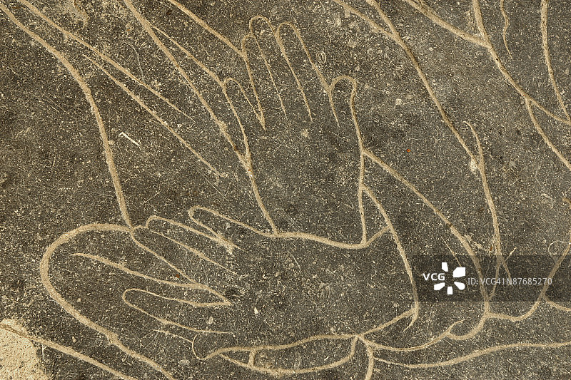 石雕手图片素材