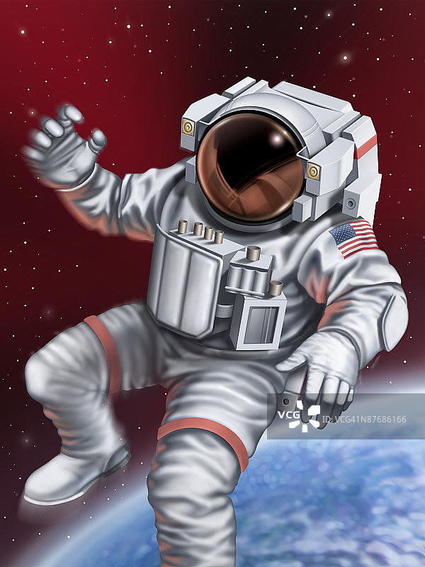 宇航员与宇航员模型图片素材