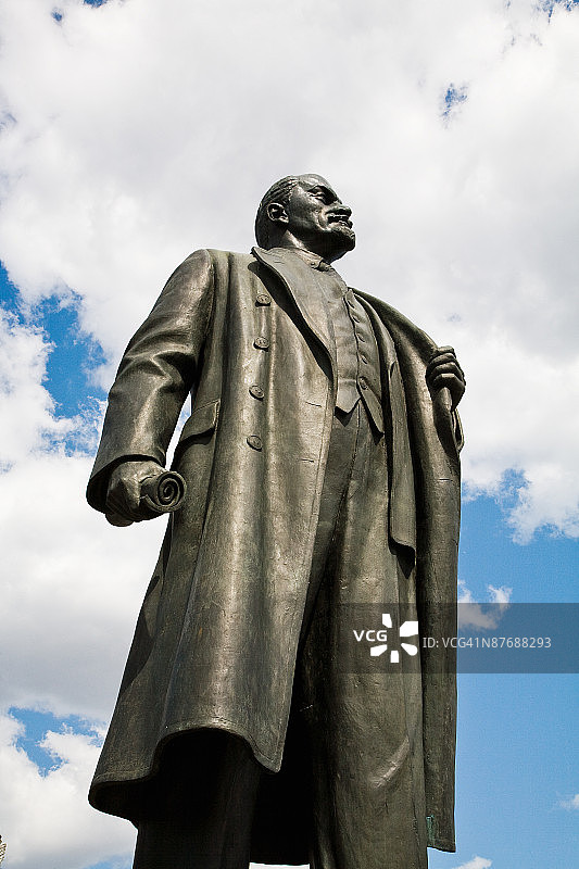 俄罗斯莫斯科的弗拉基米尔·列宁雕像图片素材