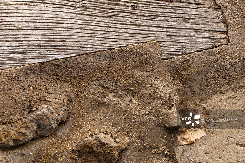 半木结构建筑的特写图片素材