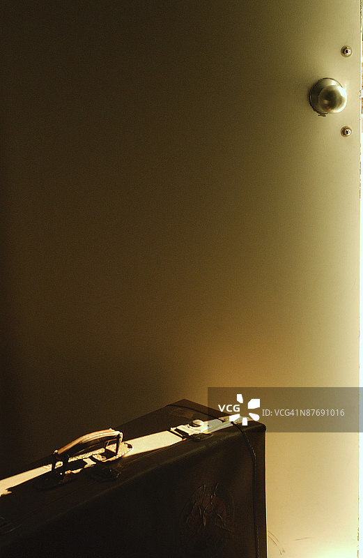 老式皮质手提箱图片素材