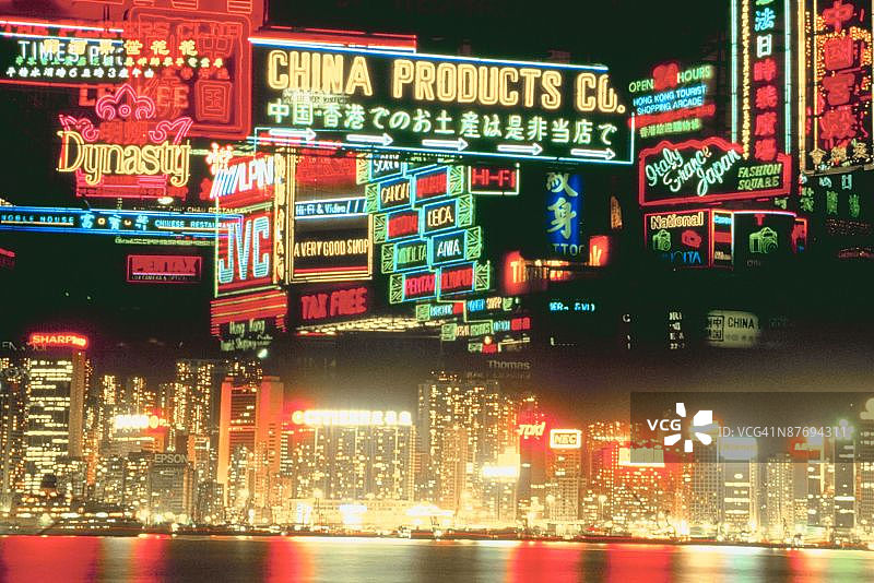 中国香港的夜总会招牌展示图片素材