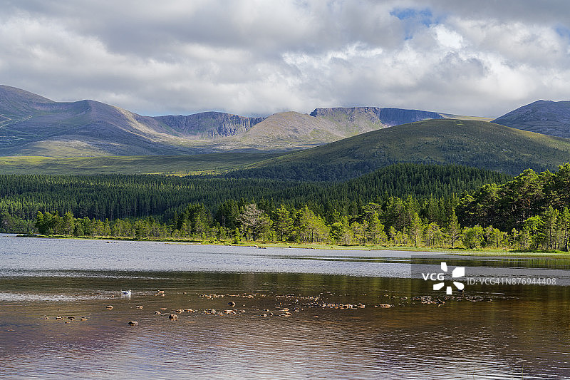 英国苏格兰凯恩戈姆国家公园阿维莫尔的莫里奇湖图片素材