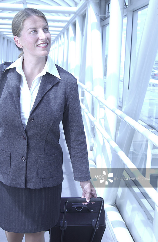 带着行李的女商人图片素材