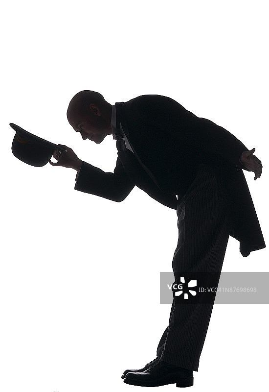 男人鞠躬图片素材