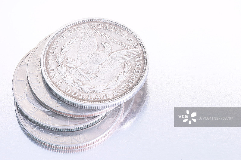 一美元硬币图片素材