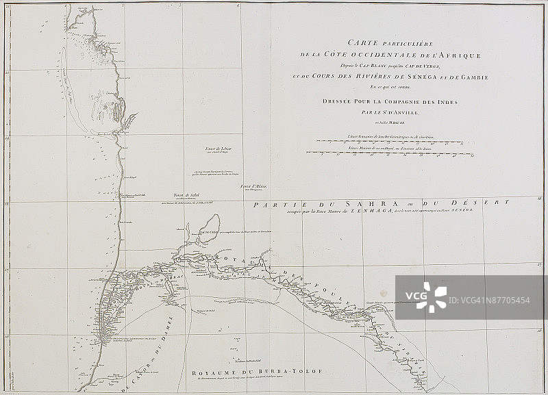 西非海岸复古地图图片素材
