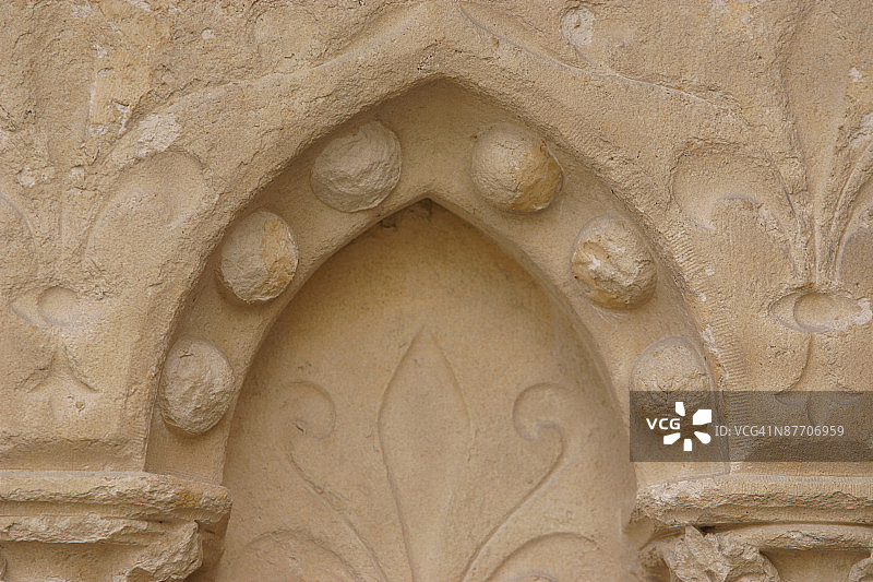 法国巴黎圣母院的华丽拱门图片素材