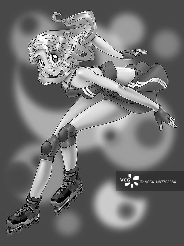 穿溜冰鞋的女人图片素材