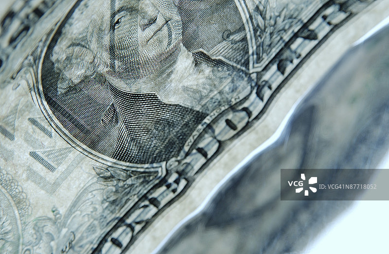 一美元上的乔治·华盛顿图片素材