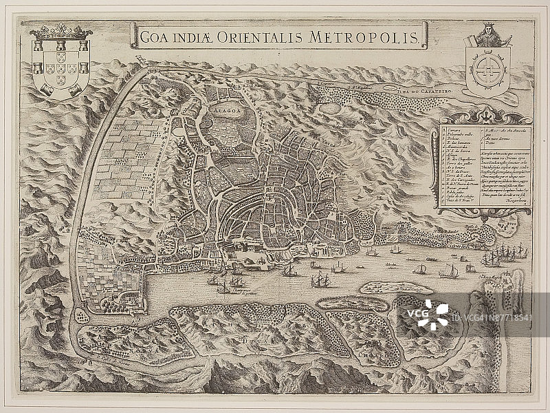 印度果阿古董地图图片素材