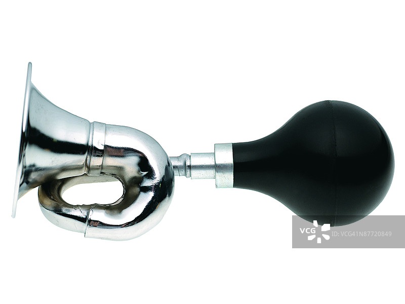 彩色高分辨率照片：自行车橡胶喇叭图片素材