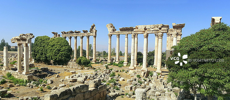 黎巴嫩巴尔贝克布斯坦埃尔汉的柱廊图片素材