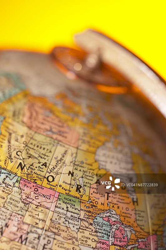 加拿大和北美洲的地球仪工作室拍摄图像图片素材