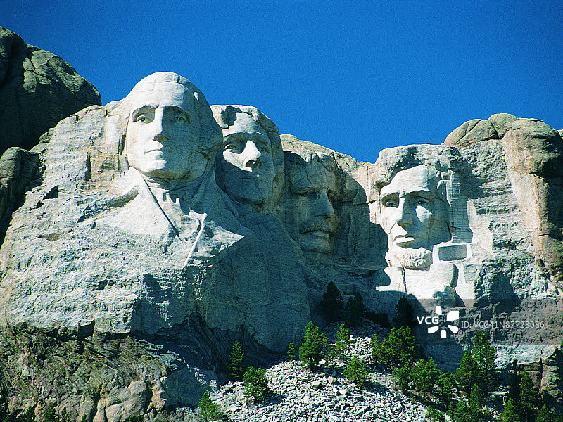 照片，拉什莫尔山，彩色，高分辨率图片素材