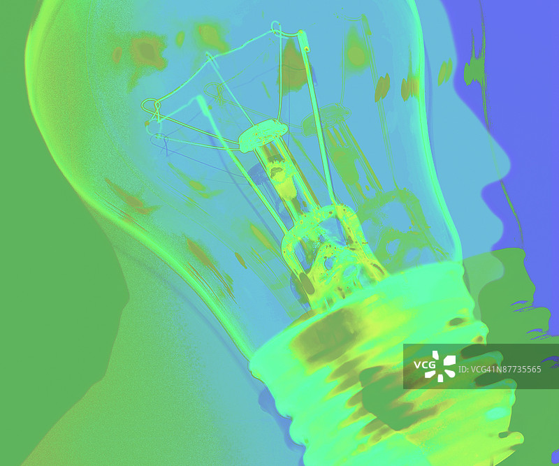 创意概念与灯泡图片素材