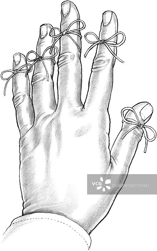 白色背景上的不规则手持回形针图片素材