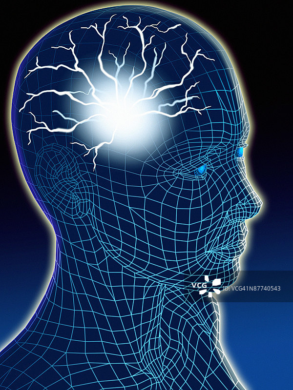 戴着虚拟现实模拟器的人图片素材