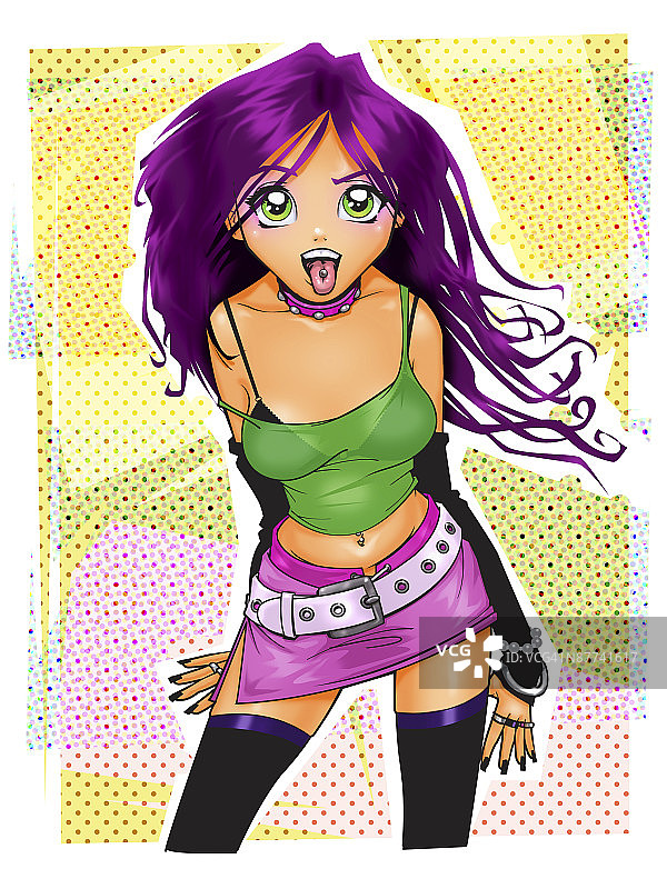 穿牛仔夹克的女人图片素材