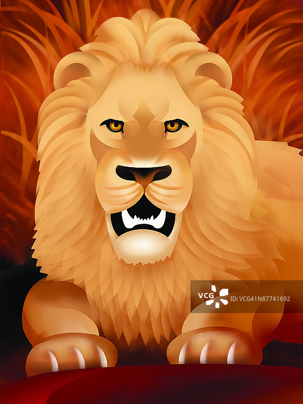 可爱的狮子图片素材