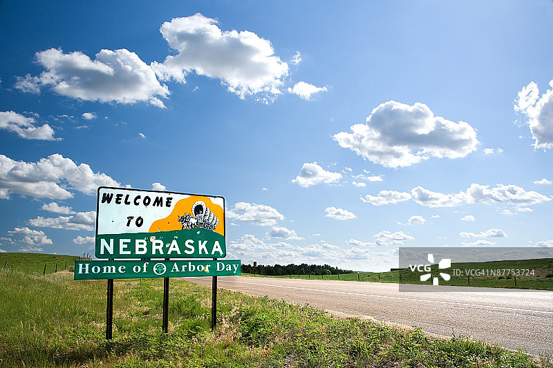 内布拉斯加州州界标志图片素材