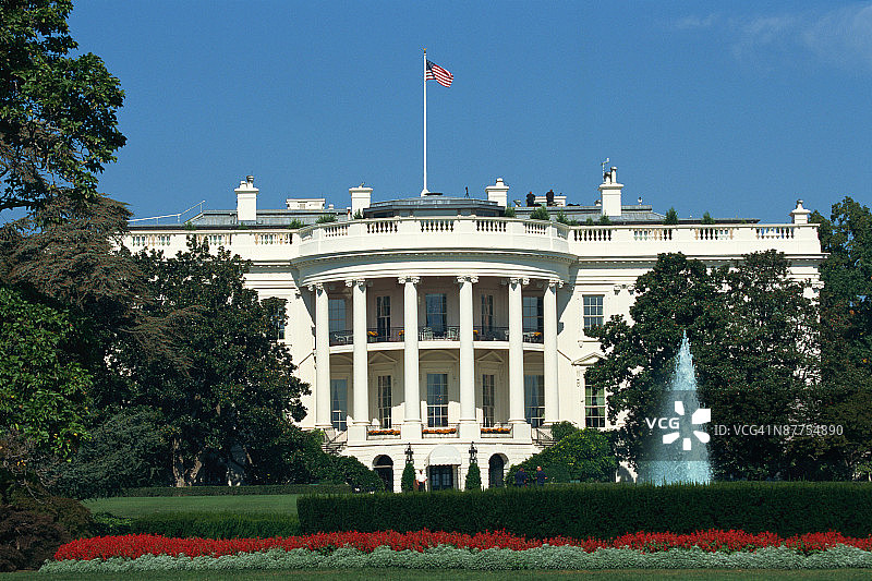 白宫外观和庭院图片素材