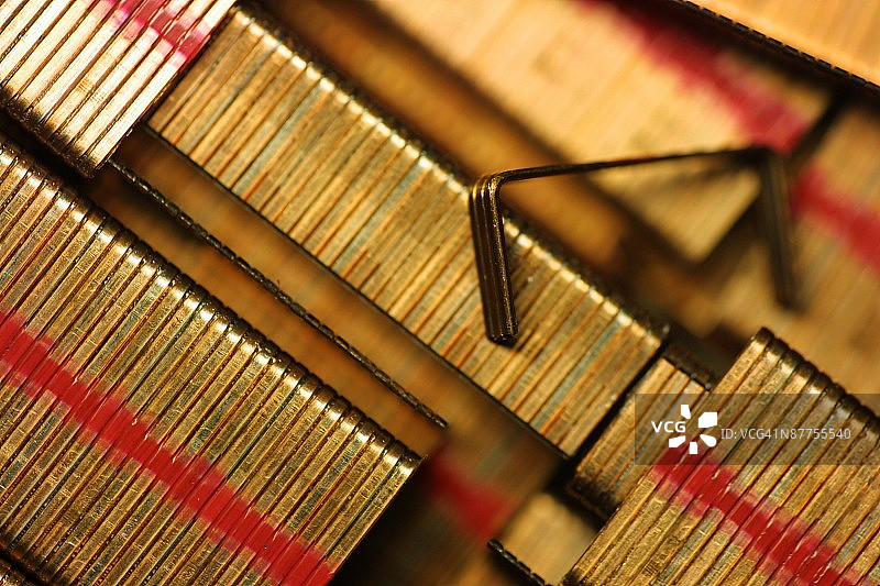 订书钉特写图片素材