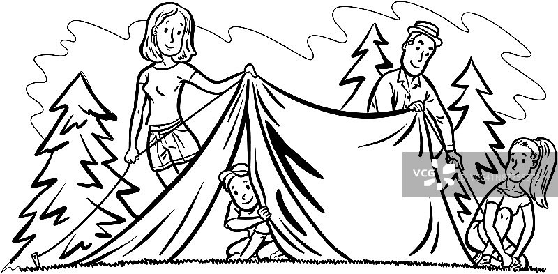 一对夫妇站在圣诞树旁图片素材