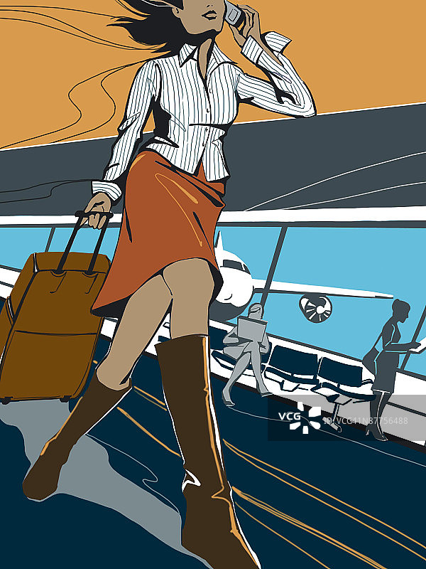 坐在船上的女人图片素材