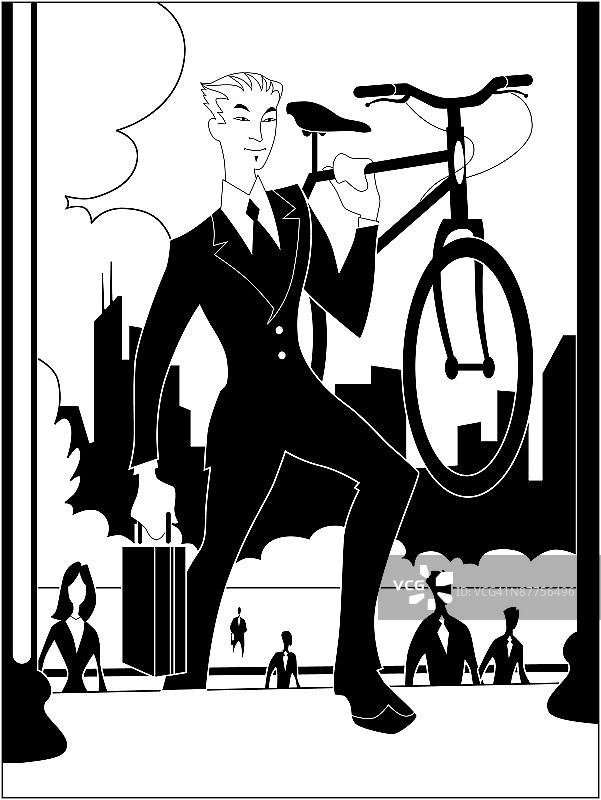 骑自行车的人图片素材