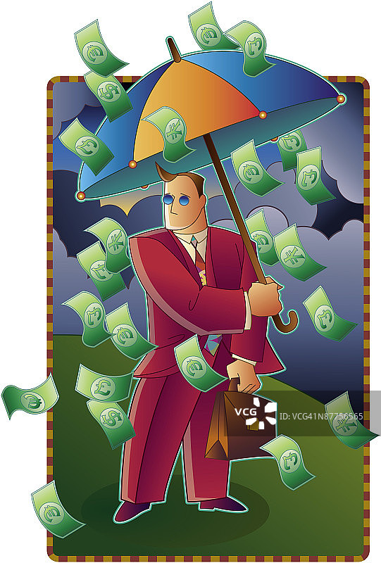 带伞的商人图片素材