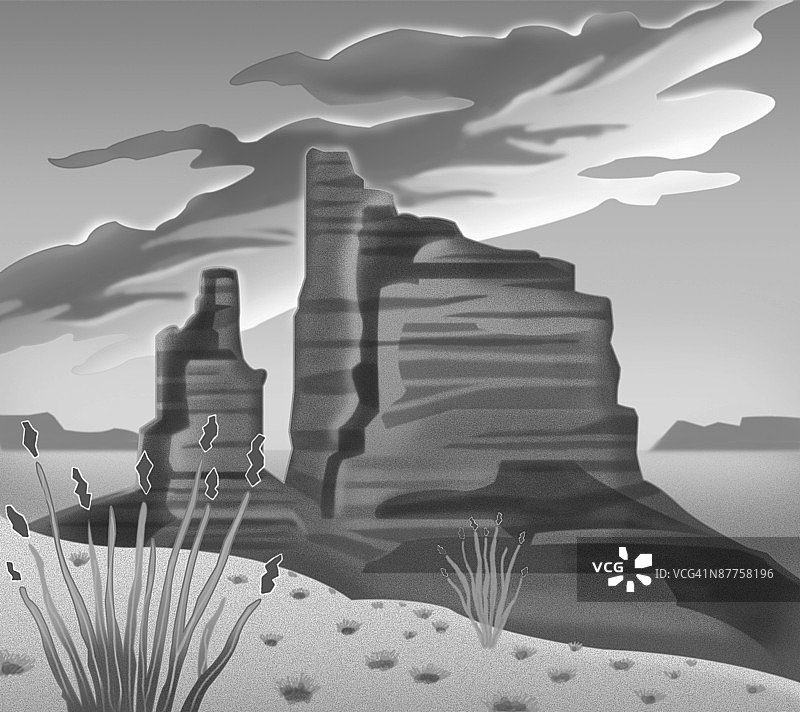 多云天空下的建筑景观图片素材