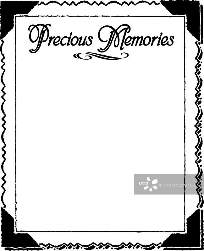 边框，标题，珍贵的回忆，照片和角落图片素材