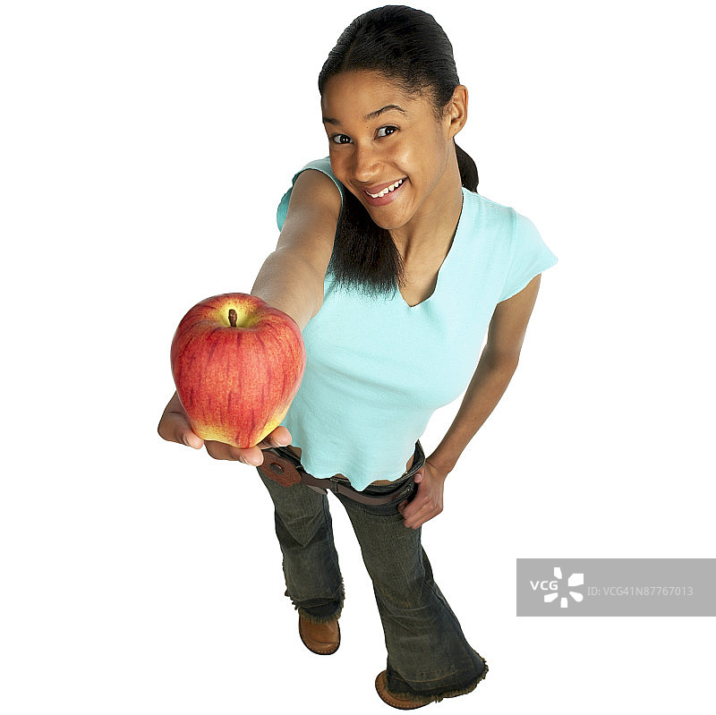 准备上学的年轻女人图片素材