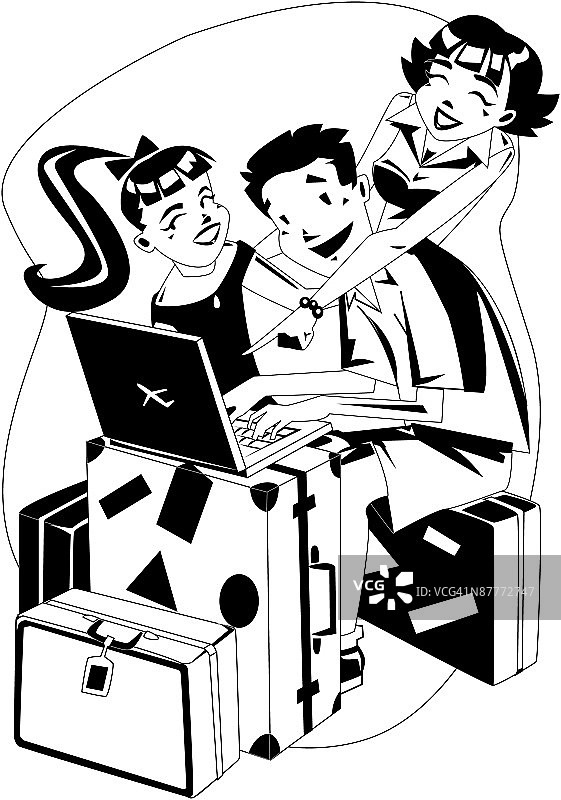 一对夫妇坐在椅子上图片素材