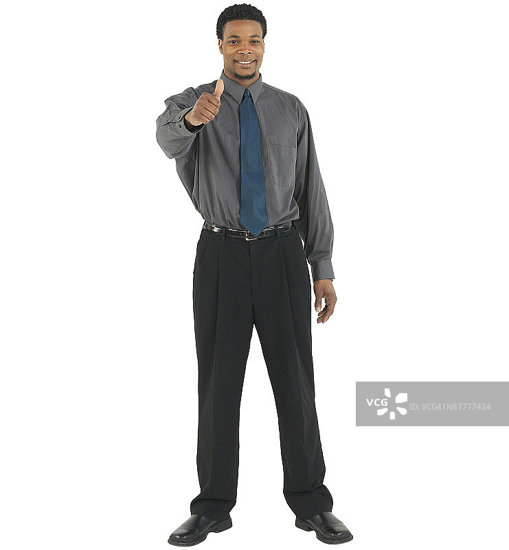 商人竖起大拇指图片素材